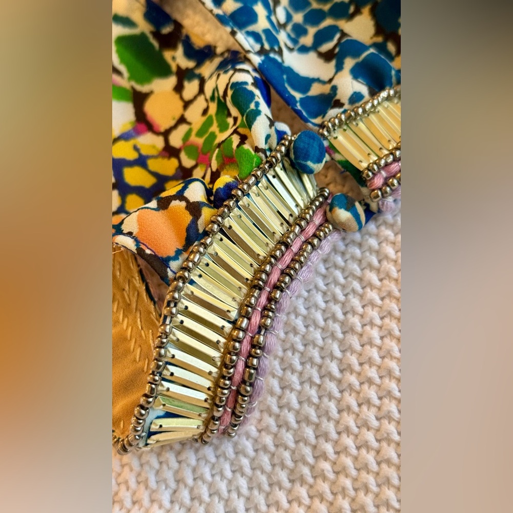 HD IN PARIS Anthropologie Mayacamas Multicolor Beaded Maxi Dress - Picture 12 of 16